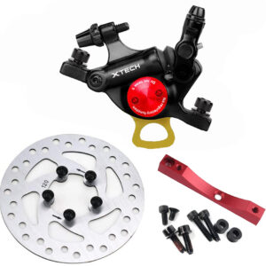 (BR) KIT PINÇA XTECH + SUPORTE VERMELHO + DISCO 120MM