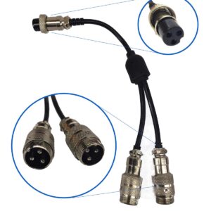 (GX-16 H | 2 * GX-16 MACHO) ADAPTADOR 2 TOMAS DE CARGA PARA SCOOTER