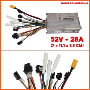 (52V-28A)(A)CONTROLADORA JP TROTINETE ELÉCTRICA MOTOR DIANTEIRO COM SENSOR hall