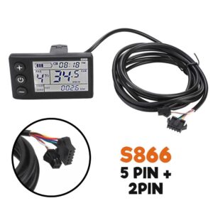 (S866-V2) DISPLAY ECRÃ PARA BICI TROTINETE ELÉCTRICA
