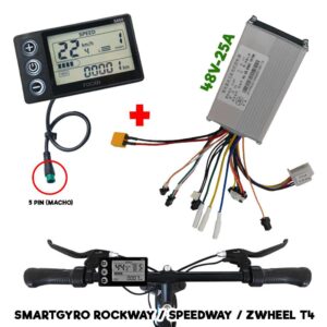(KIT S866 + JP 48V) DISPLAY ECRÃ + CONTROLADORA JP 48V COMPATÍVEL PARA TROTINETE ELÉCTRICA SMARTGYRO ROCKWAY / SPEEDWAY / ZWHEEL T4