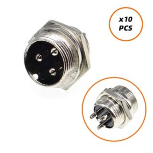 (GX-16 M) PACK DE CONECTORES GX-16 MACHO 10 PCS PARA MOTOR-BATERIA