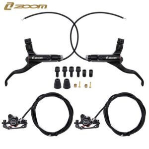 KIT TRAVÃOS HIDRAULICOS XTECH ZOOM COMPATÍVEL COM KUGOO G BOOSTER G1 ZERO 10X 11X (PINÇA TRASEIRA DIREITA - PINÇA DIANTEIRA ESQUERDA)