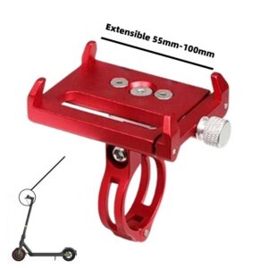 SUPORTE MOVIL-TELEFONO DE ALUMÍNIO COMPATÍVEL COM SCOOTER TROTINETE VERMELHO