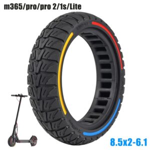 Pneu 8.5x2-6.1 sólido maciço compatível com Xiaomi M365 PRO PRO2 1S Trotinete eléctrica
