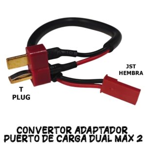 Cabo convertor de JST Macho a T plug Crossover Dual Max 2