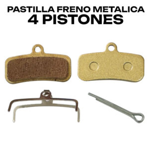 Pastilha Travão Metálica 4 pistones compatível com Nutt / Shimano saint M810/M820