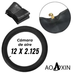 Câmara de ar 12" x 2.125 Polegadas - 90º 45º para bicicleta trotinete eléctrica - Aoxin