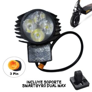 Farol 4 Luzes LED conector rápido 3 pines com suporte compatível Smartgyro Dual Max