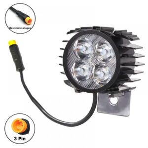 Luz farol led com claxon 12V a 72V Waterproof (Smartgyro e compatívels)