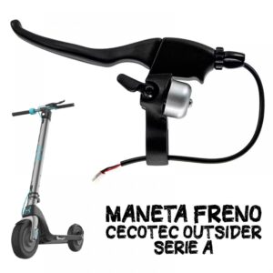 Maneta Travão Trotinetes Cecotec Outsider Serie A Preto com Timbre