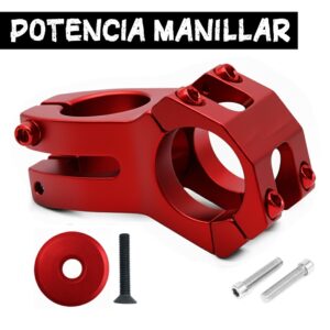 Potência Guiador Vermelho com Tapa