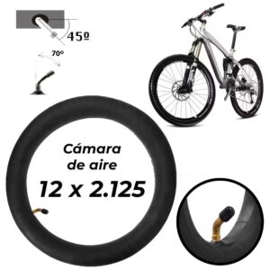 Câmara de ar 12" x 2.125 - 45º 70ºPolegadas para bicicleta trotinete eléctrica
